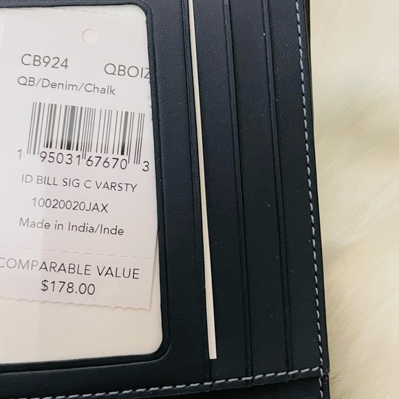 NWT Laptop Sleeve in Signature Canvas with Coach Varsity and Billfold wallet - Picture 15 of 16